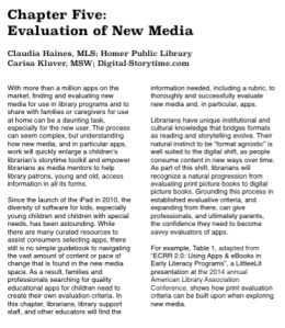 Evaluation of New Media